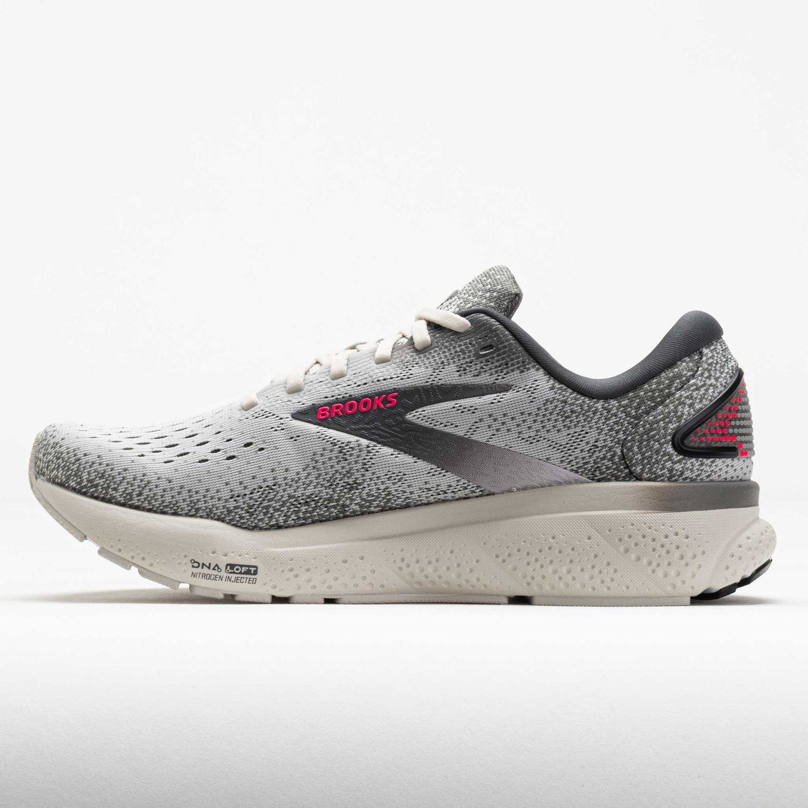 Brooks Ghost 16 Womens Grey/Gargoyle/Pink - Image 2