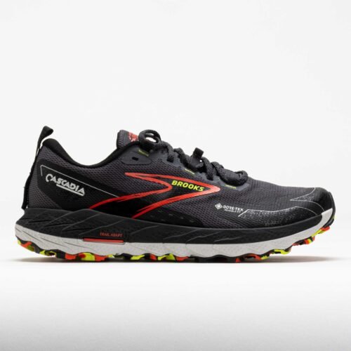 Brooks Cascadia 18 GTX Mens Blackened Pearl/Black/Tomato