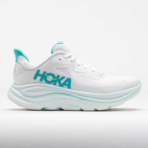 HOKA Clifton 10 Womens White/Cielo Blue