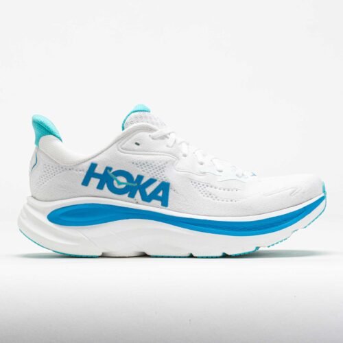 HOKA Clifton 10 Mens White/Skyward Blue