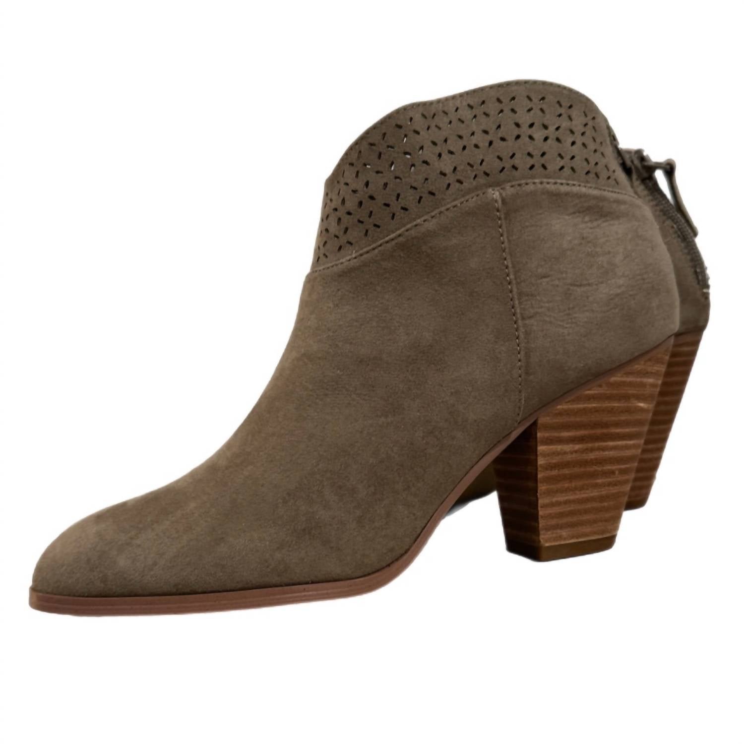 Violet & Red - Women's Lazer Cut Topline Boho Chic Heeled Bootie - Image 2