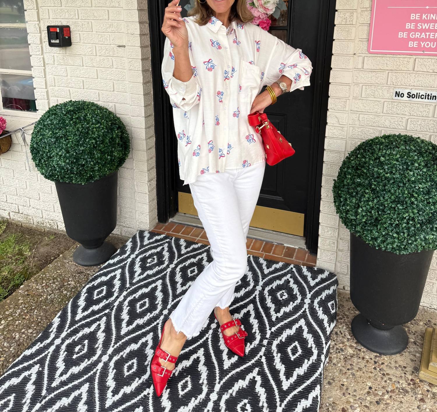 Let'S See Style - Women's Double Buckle Strap Pointed Toe Flat Mules - Image 3