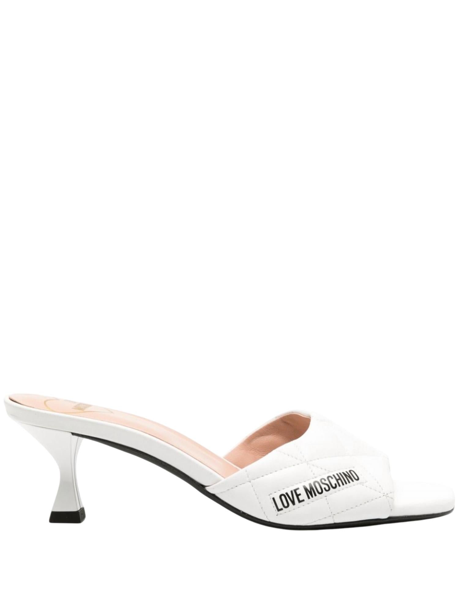 Love Moschino - Women's Leather Quilted Heels Mule - Image 2