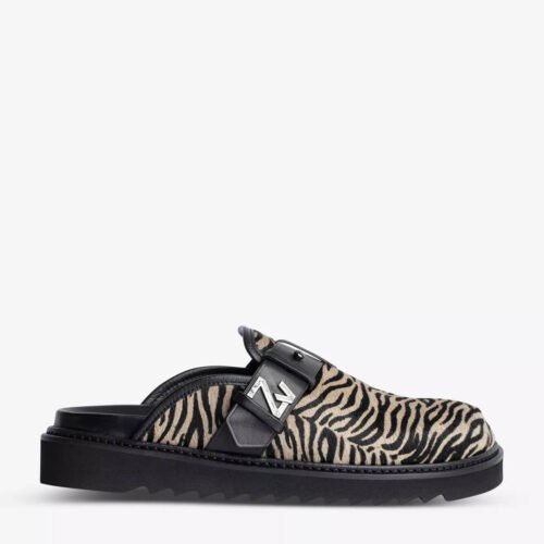 Zadig & Voltaire - WOMEN'S ALPHA ZEBRA-PRINT LEATHER MULES