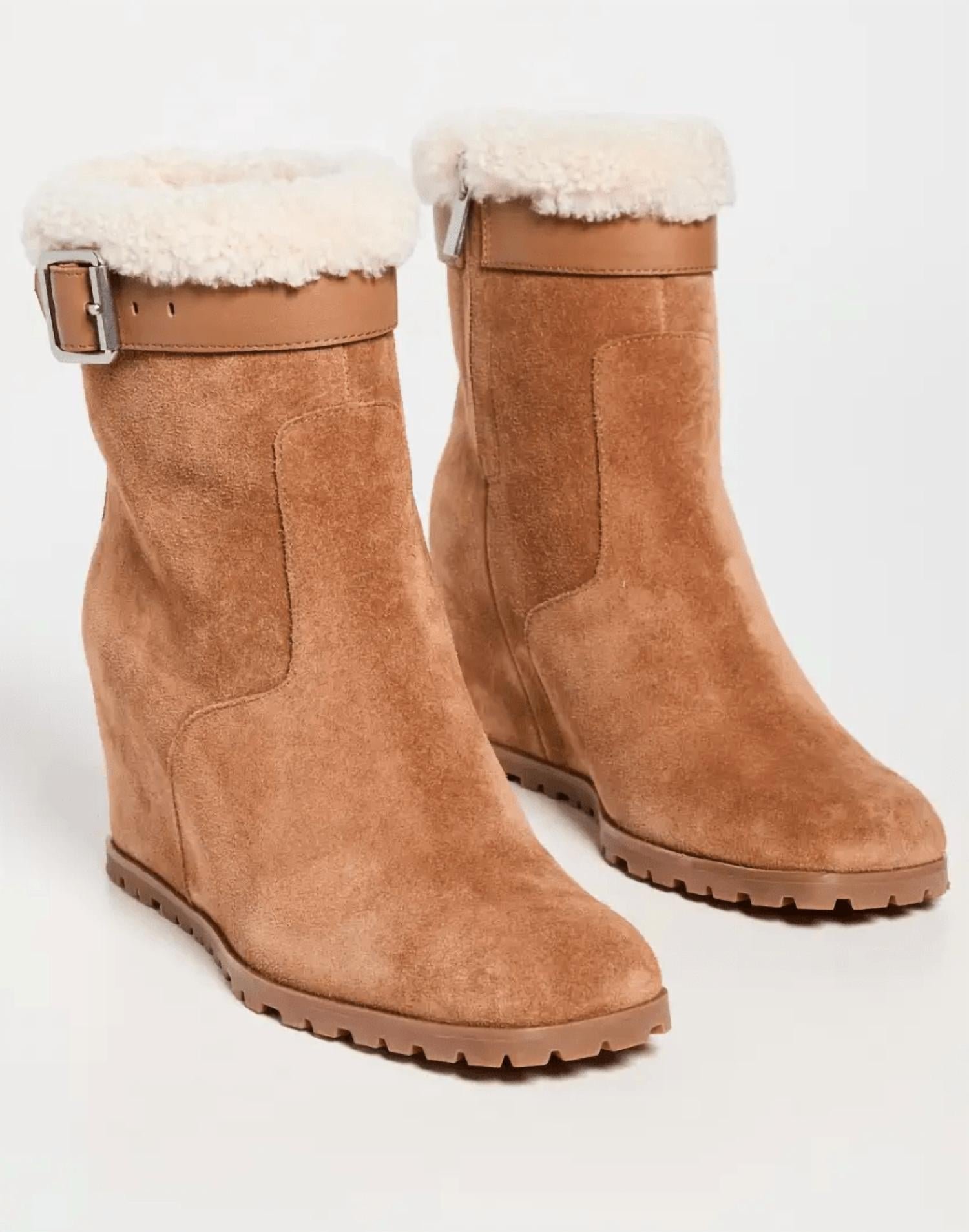 Simkhai - Women's Avery Shearling Wedge Ankle Boot