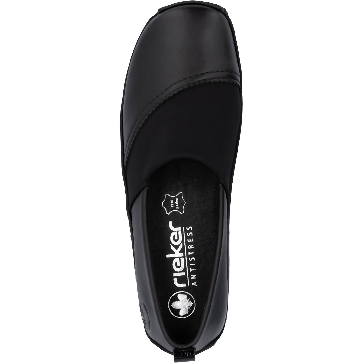 Rieker - Women's Stretch Leather Casual Slip Ons Shoes - Image 4