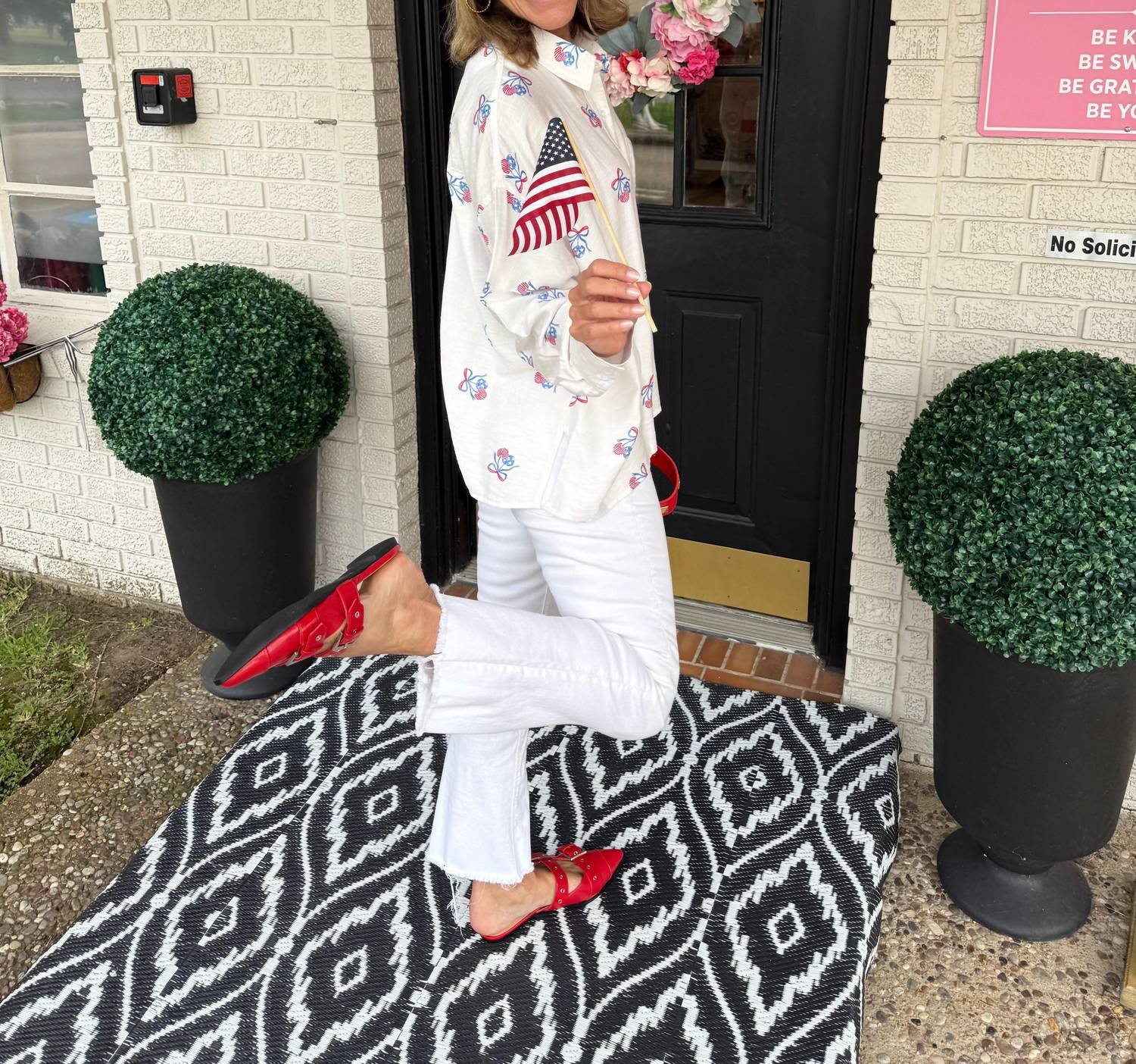 Let'S See Style - Women's Double Buckle Strap Pointed Toe Flat Mules - Image 4