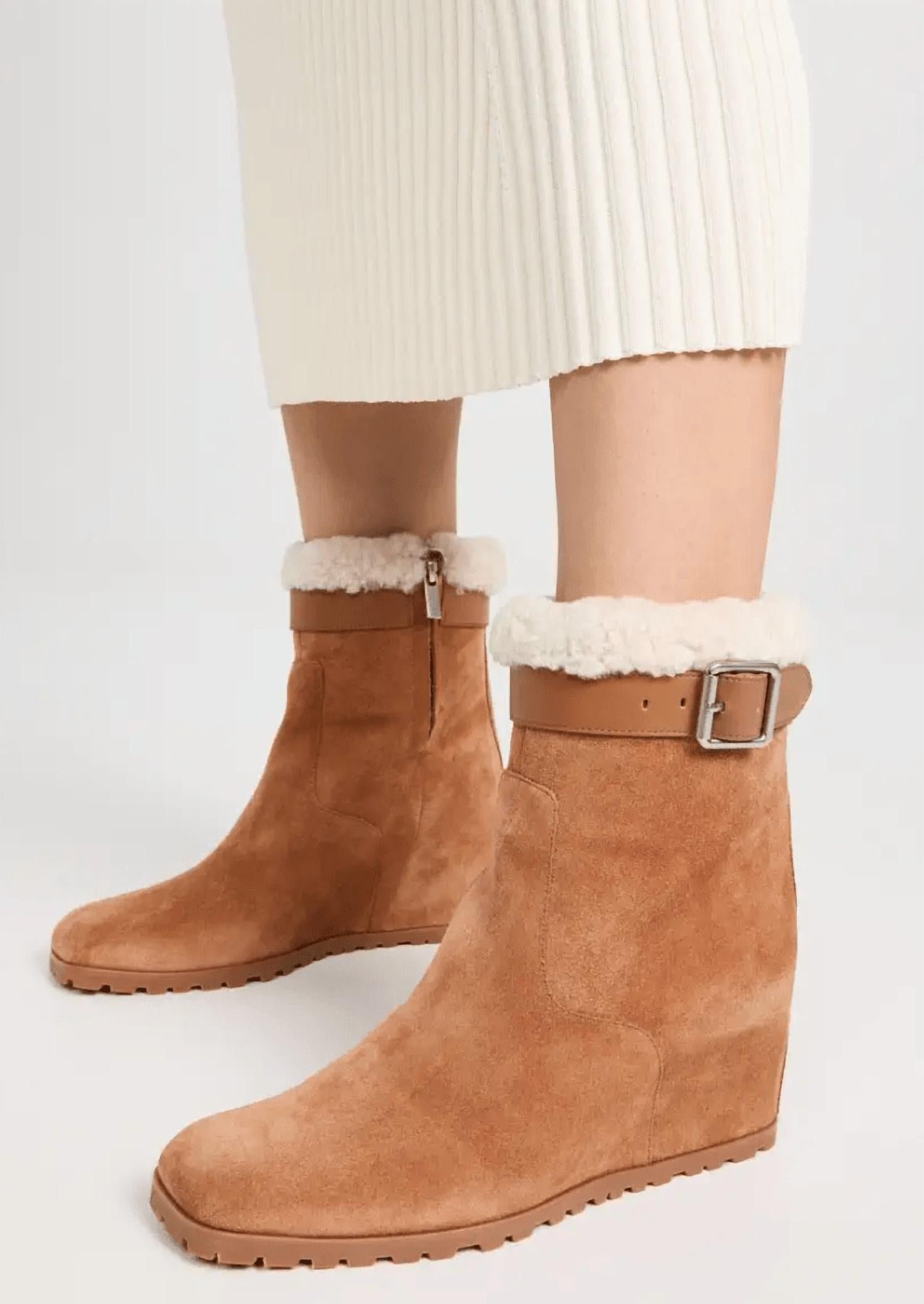 Simkhai - Women's Avery Shearling Wedge Ankle Boot - Image 5
