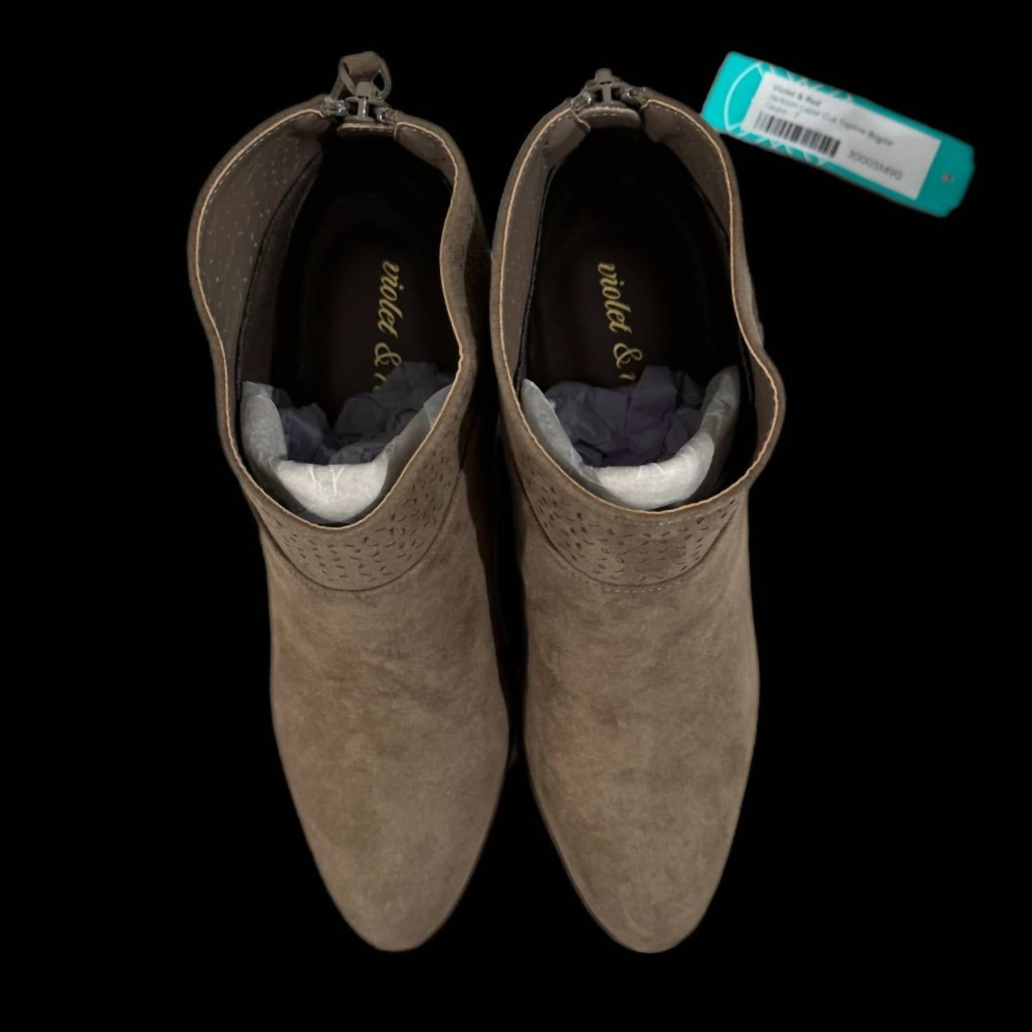 Violet & Red - Women's Lazer Cut Topline Boho Chic Heeled Bootie - Image 4