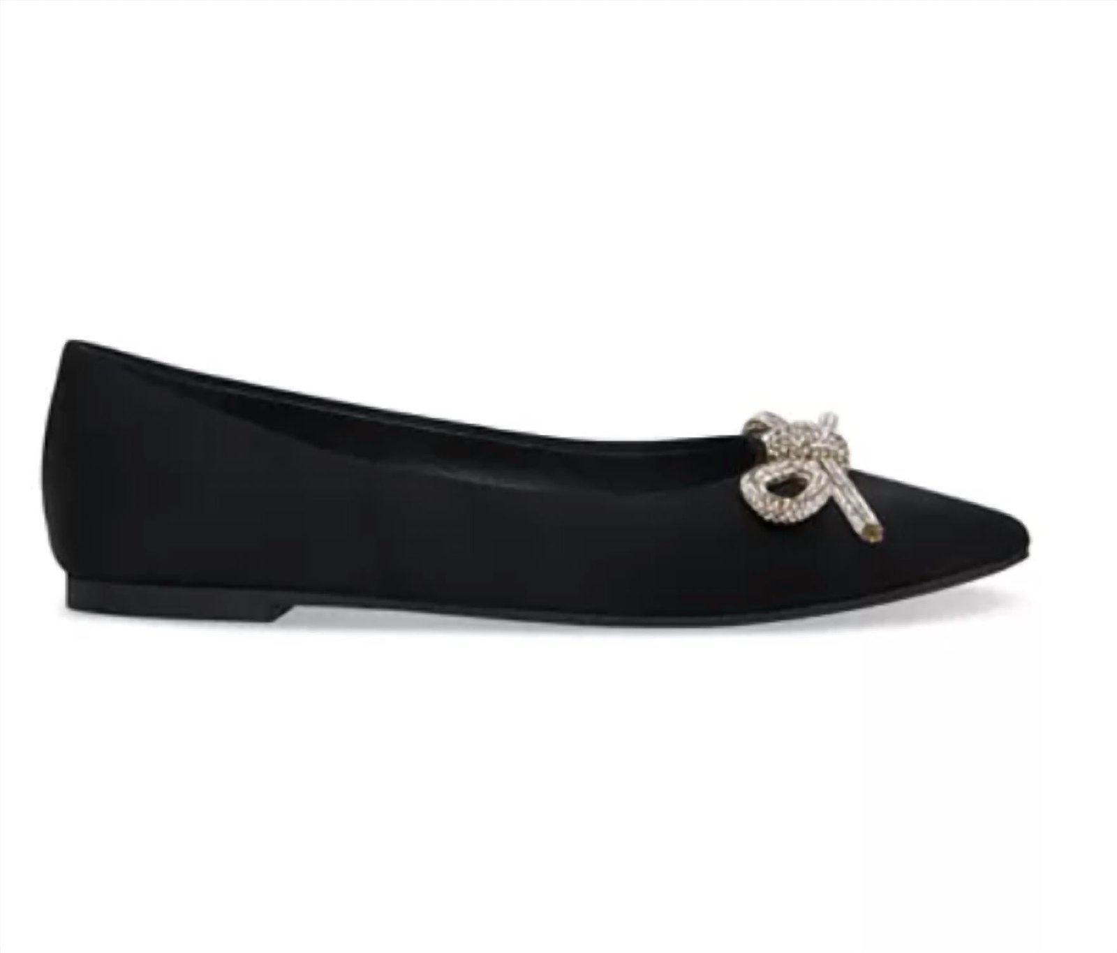 Steve Madden - Women's Pointed Toe Rhinestone Bow Slip On Flat - Image 2