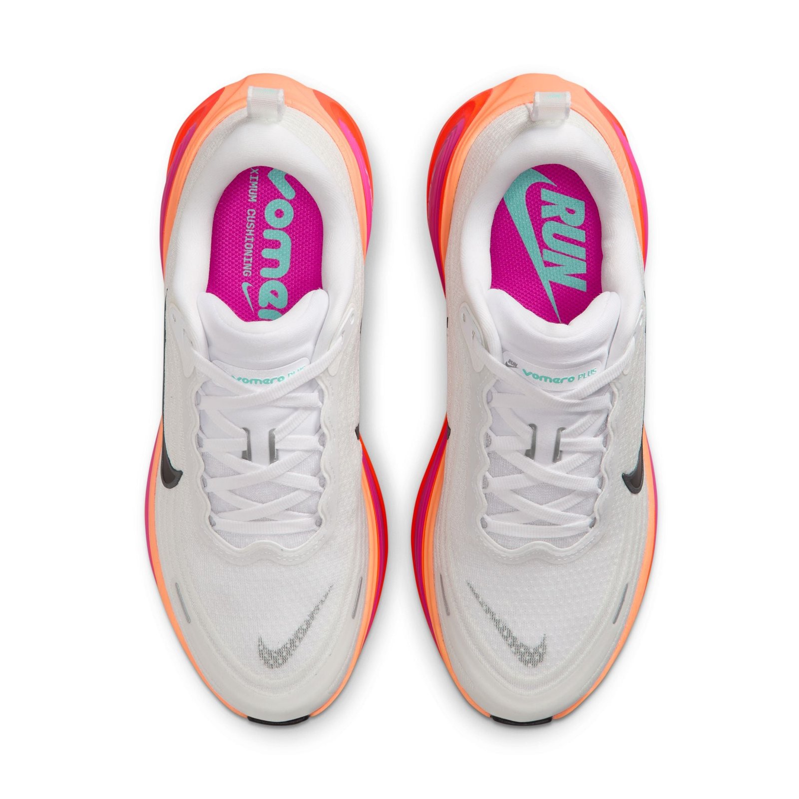 Women's Vomero Plus (104 - White/Black-Fire Pink-Hyper Crimson) - Image 8