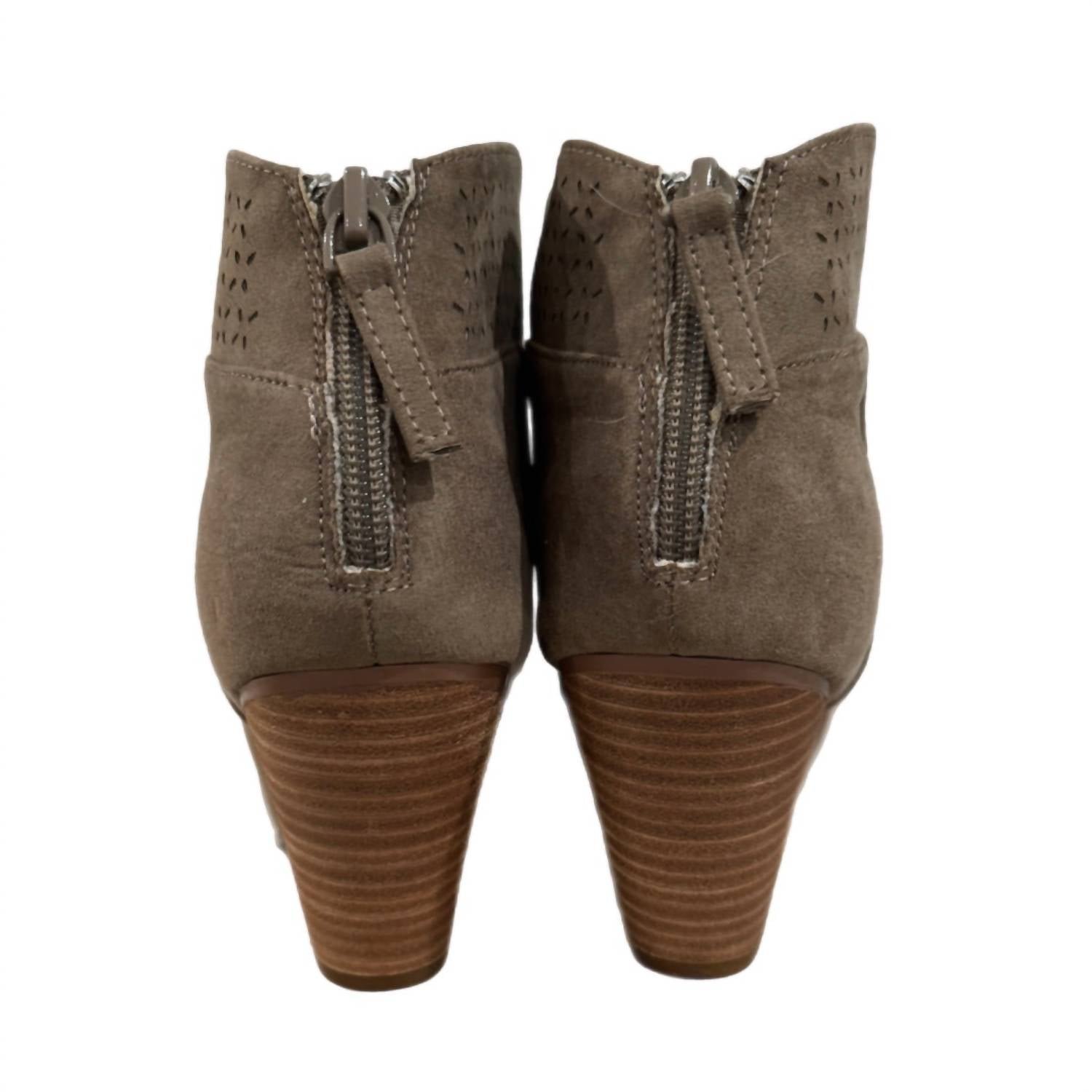 Violet & Red - Women's Lazer Cut Topline Boho Chic Heeled Bootie - Image 3