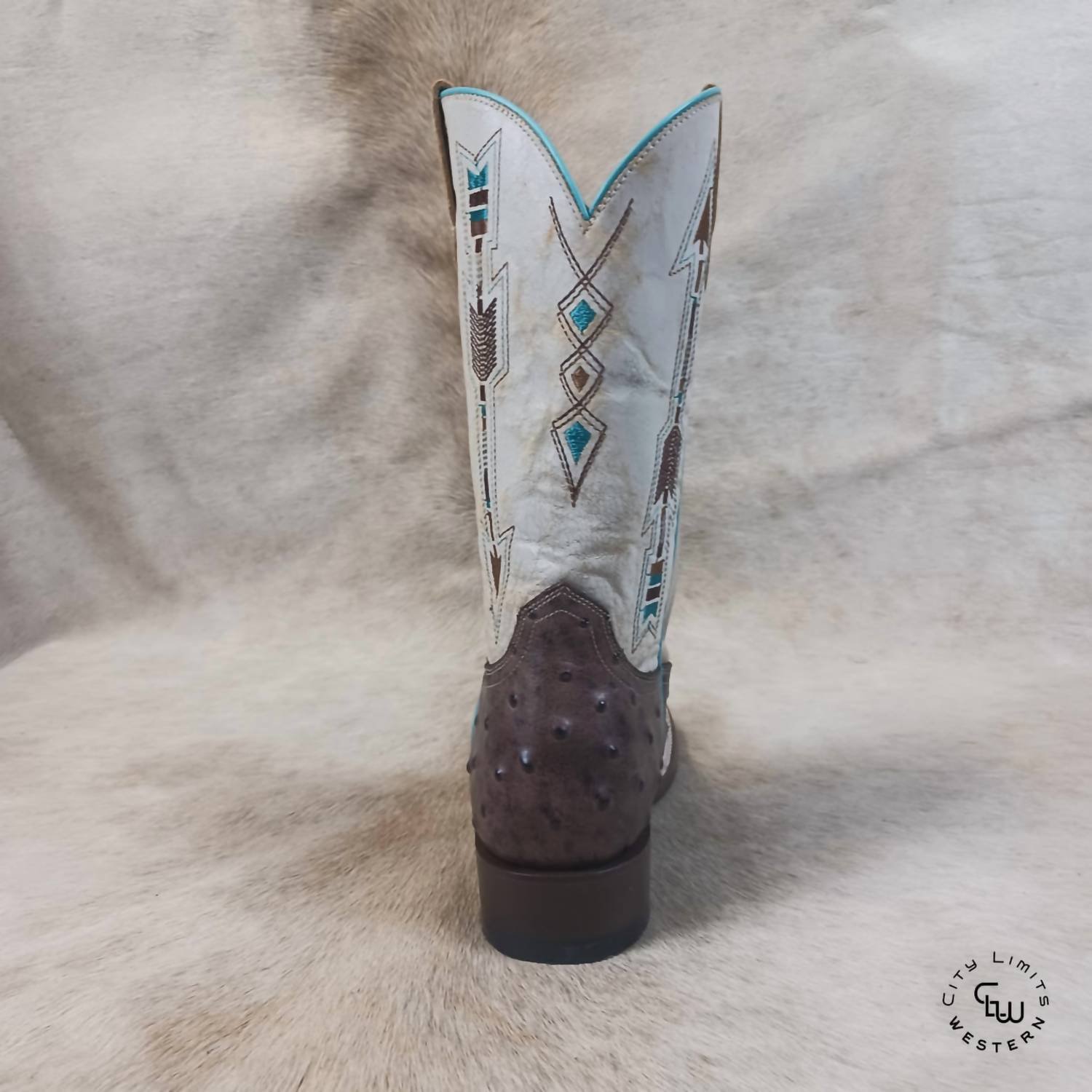 Null - Women's Arrow Feather Roper Square Toe Boots - Image 5