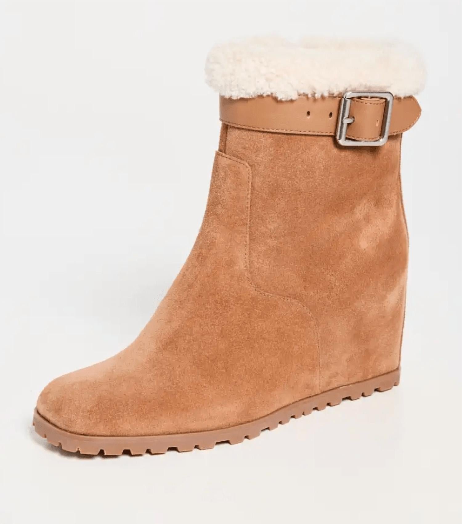 Simkhai - Women's Avery Shearling Wedge Ankle Boot - Image 3