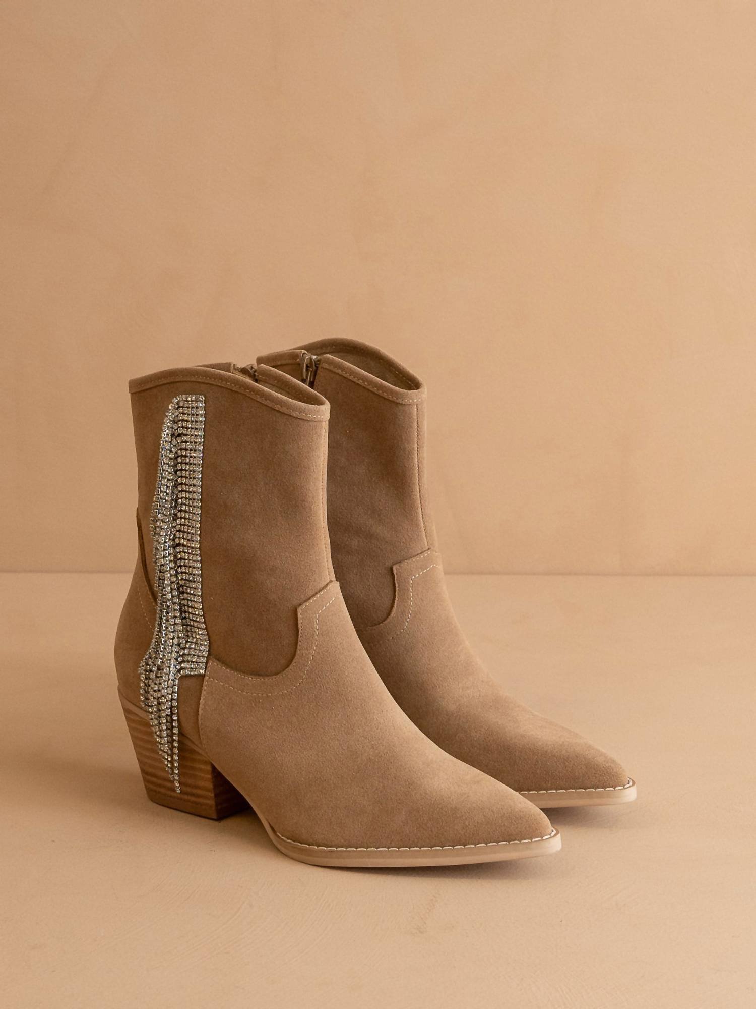 Oasis Society - Women's Rhinestone Fringe Cowboy Western Boot