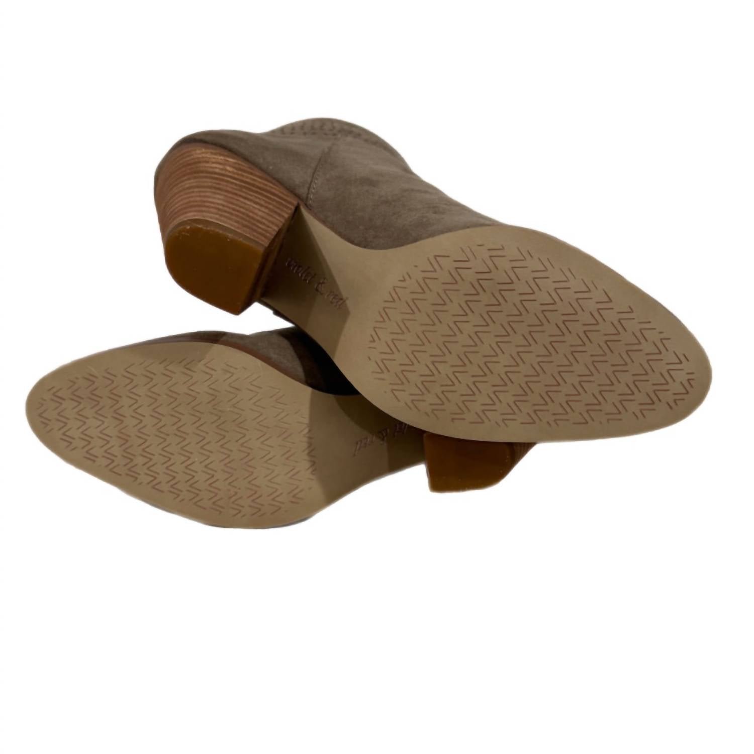 Violet & Red - Women's Lazer Cut Topline Boho Chic Heeled Bootie - Image 5