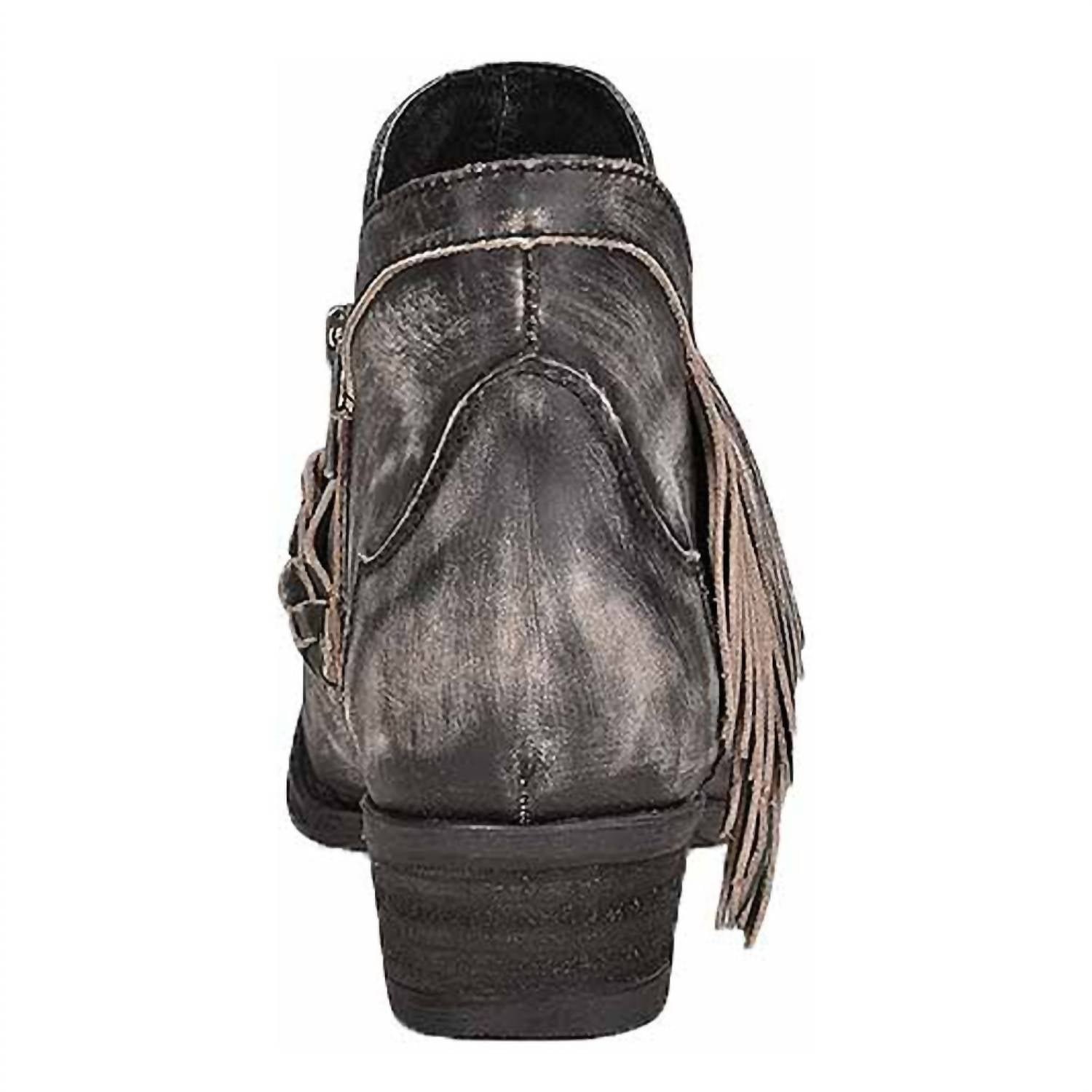 Corral - Women's Zipper & Woven Round Toe Bootie - Image 4