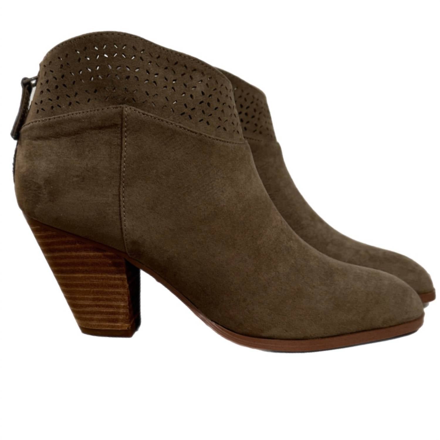 Violet & Red - Women's Lazer Cut Topline Boho Chic Heeled Bootie - Image 6